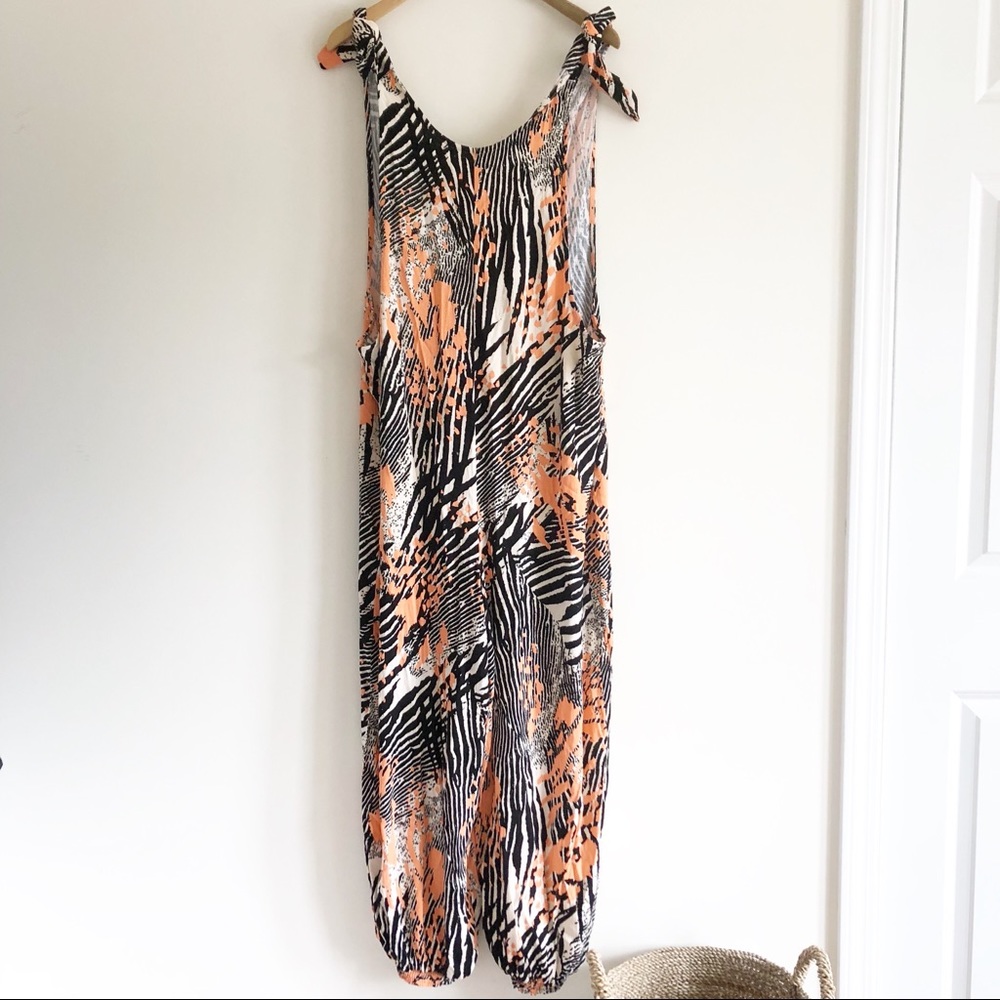 Free People zebra jumpsuit